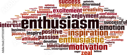 Enthusiasm word cloud