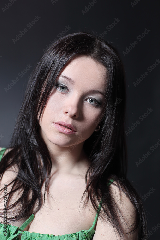 Beautiful young woman with evening make-up Beautiful young woman with evening make-up