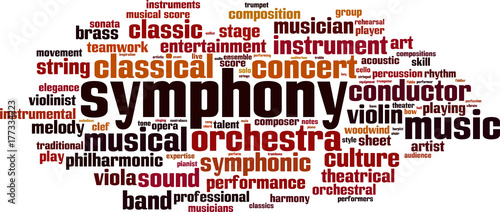Symphony word cloud