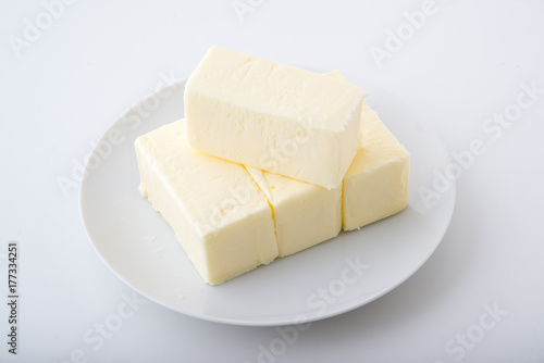 isolated butter on white background