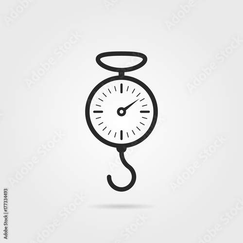 black spring scale icon