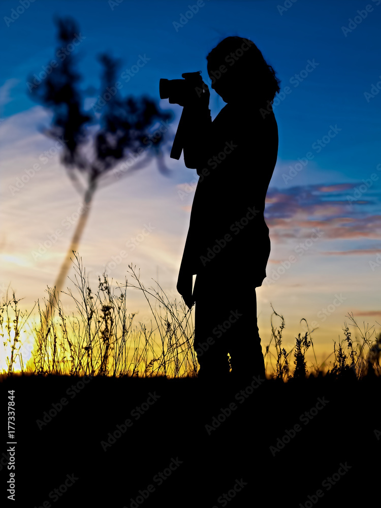 Photographer in Sunset