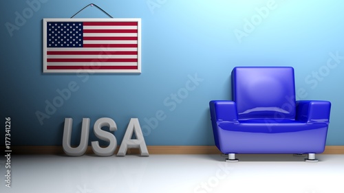 Room of USA - 3D rendering © Carlo Toffolo