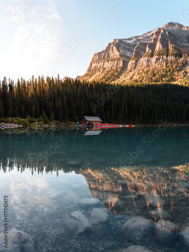 Golden hour at Lake Louise 