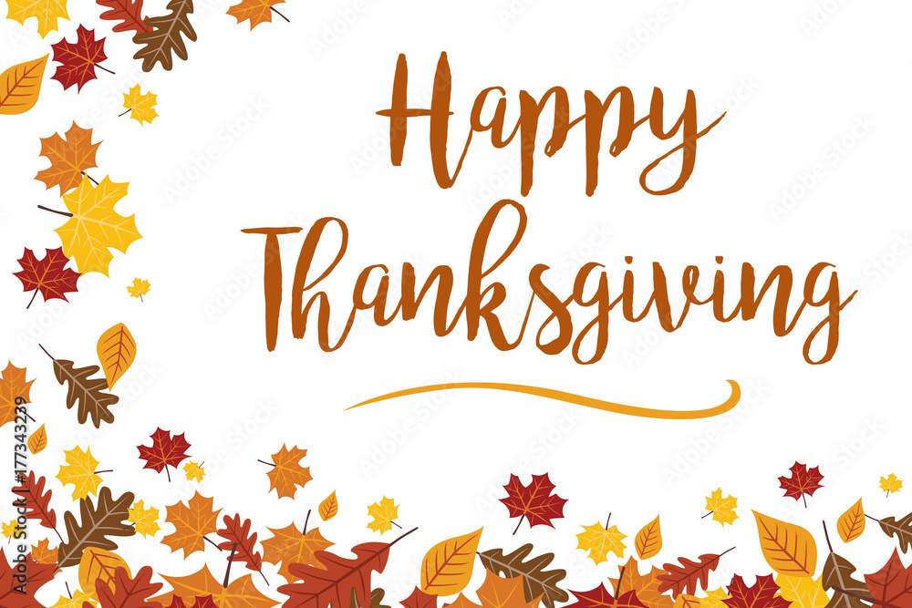 Happy Thanksgiving Leaves Vector Illustration 2 Happy Thanksgiving Leaves Vector Illustration 2