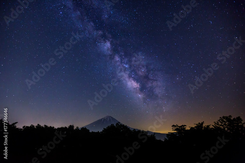 The Milky Way over Mt. Fuji, Japan