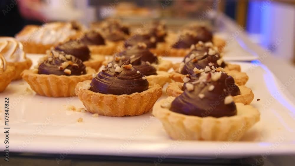 Focus Pull Across Chocolate Tarts Focus Pull Across Chocolate Tarts