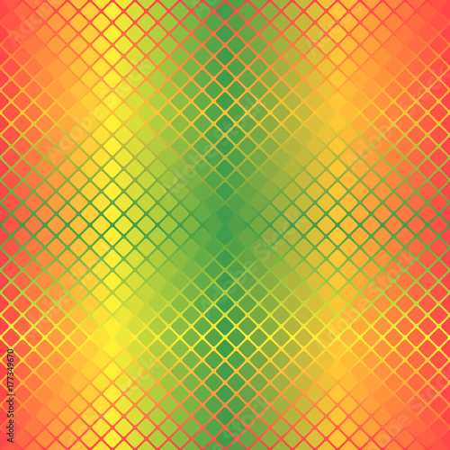 Glowing rounded diamond pattern. Seamless vector background