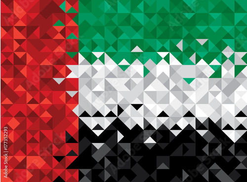 Abstract UAE Flag, Emirates Colors (Vector Art)