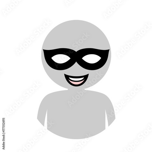 funny face with mask