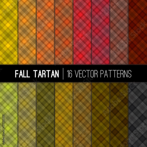 Fall Tartan Seamless Vector...