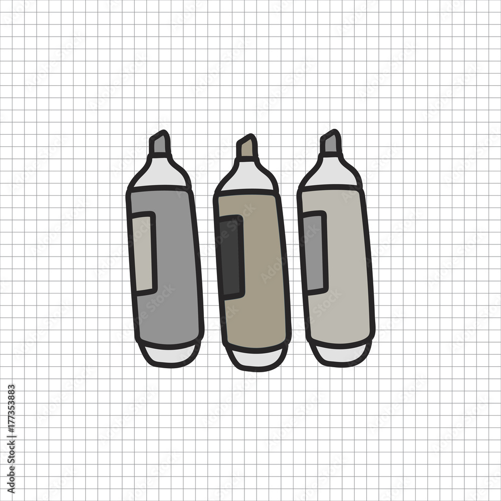 Vector of stationery doodle style Vector of stationery doodle style