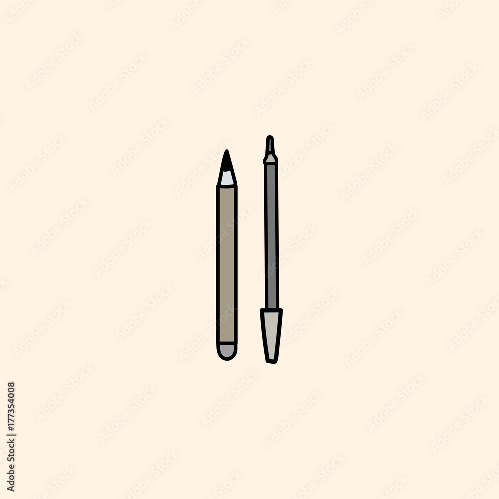 Stationary illustration drawing style Stationary illustration drawing style