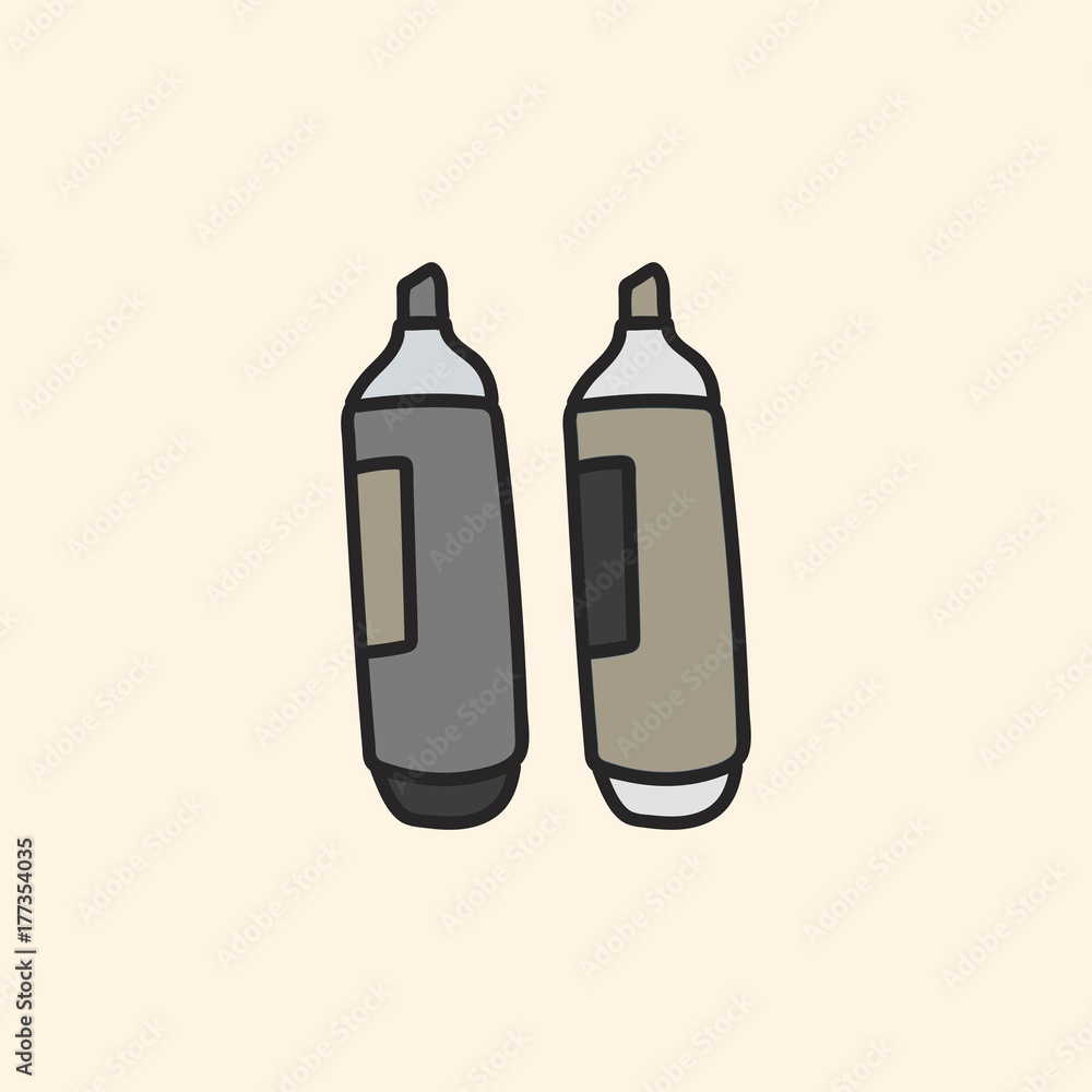 Vector of stationery doodle style Vector of stationery doodle style