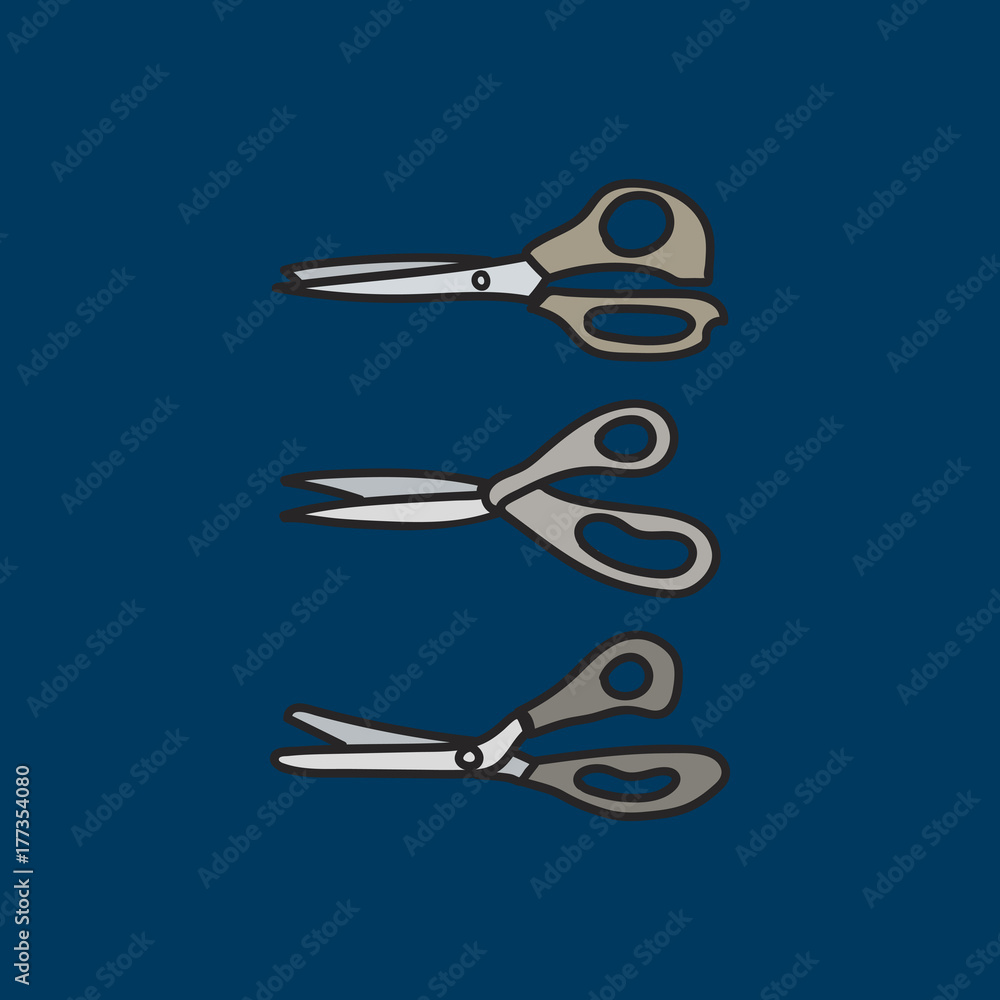 Vector of stationery doodle style Vector of stationery doodle style