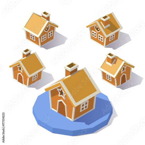 Low poly Gingerbread House