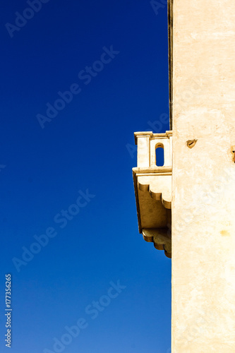 Balustrade against the blue sky