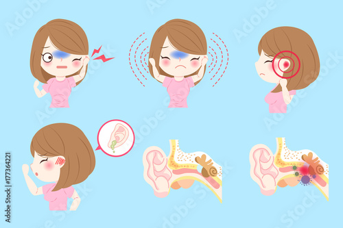 woman with otitis media