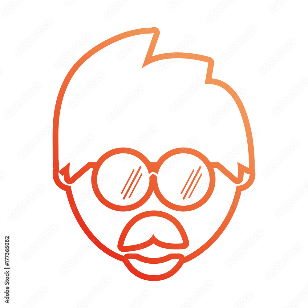 Obraz premium man face vector illustration