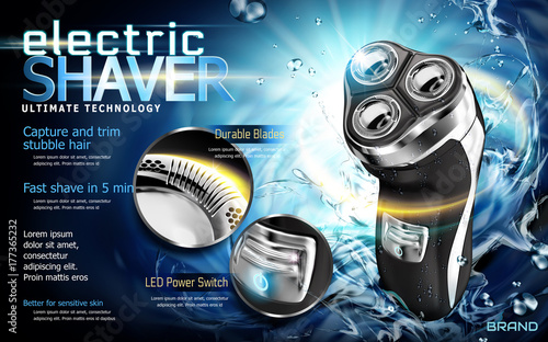 Electric shaver ads