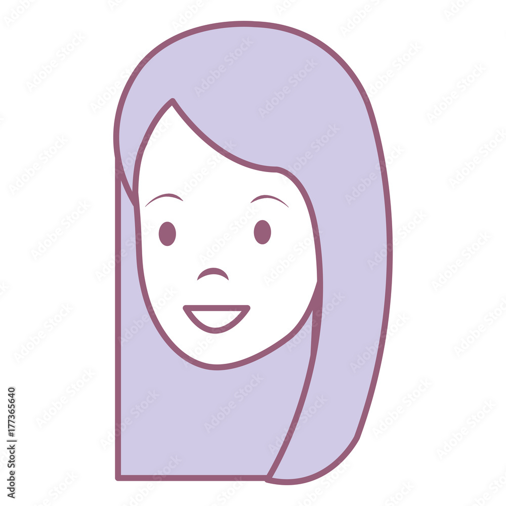 beautiful woman head avatar character