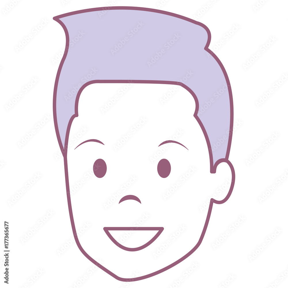 young man head avatar character