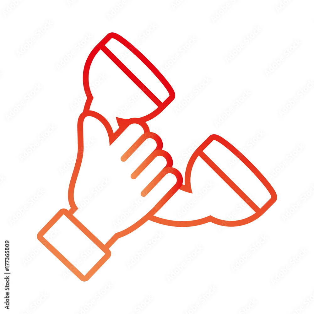 Fototapeta premium hand with telephone vector illustration
