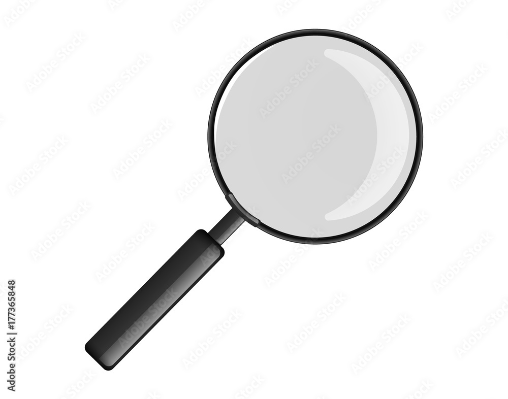Magnifier icon.Vector illustration isolated on white background. Magnifier icon.Vector illustration isolated on white background.