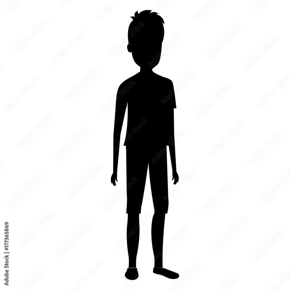 young man silhouette avatar character young man silhouette avatar character