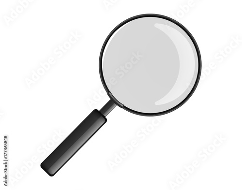 Magnifier icon.Vector illustration isolated on white background.