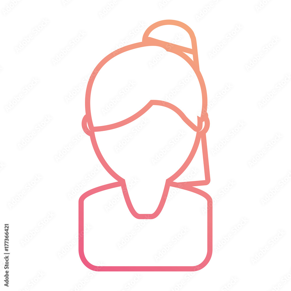 Fototapeta premium woman face vector illustration