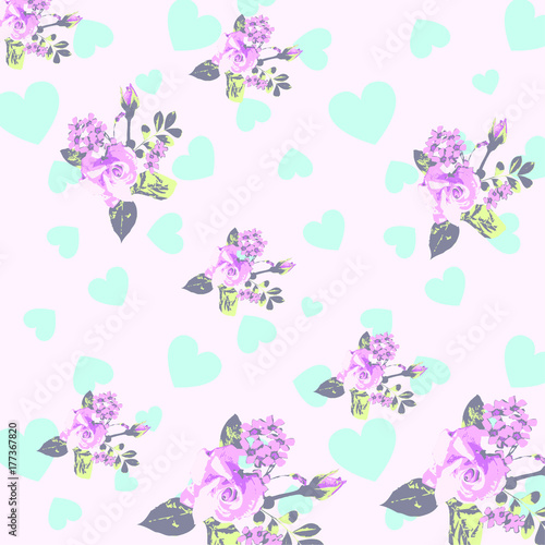 flower floral flowers pattern pink texture  heart