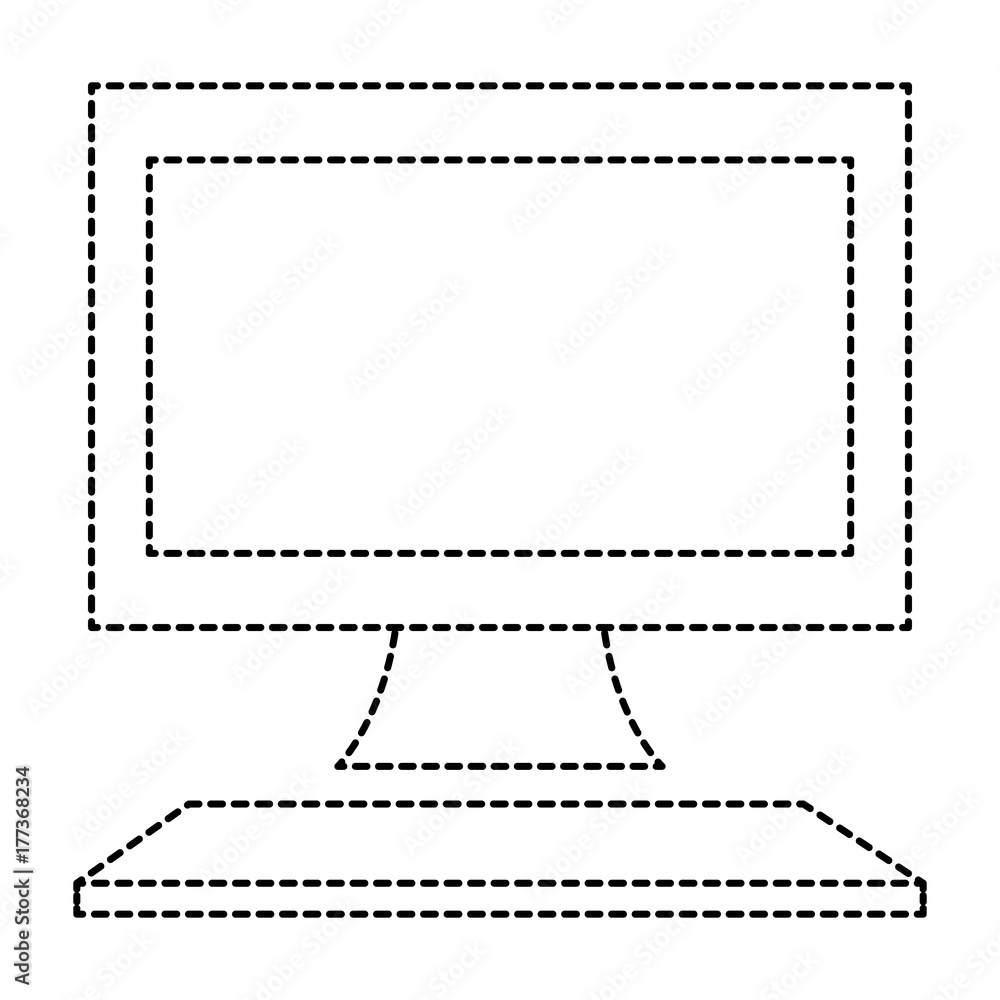 computer desktop isolated icon computer desktop isolated icon