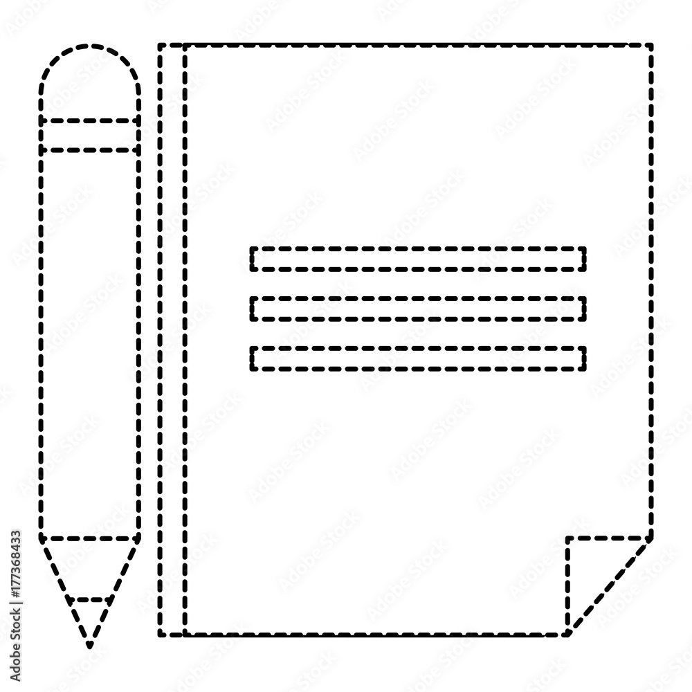 paper document with pencil paper document with pencil