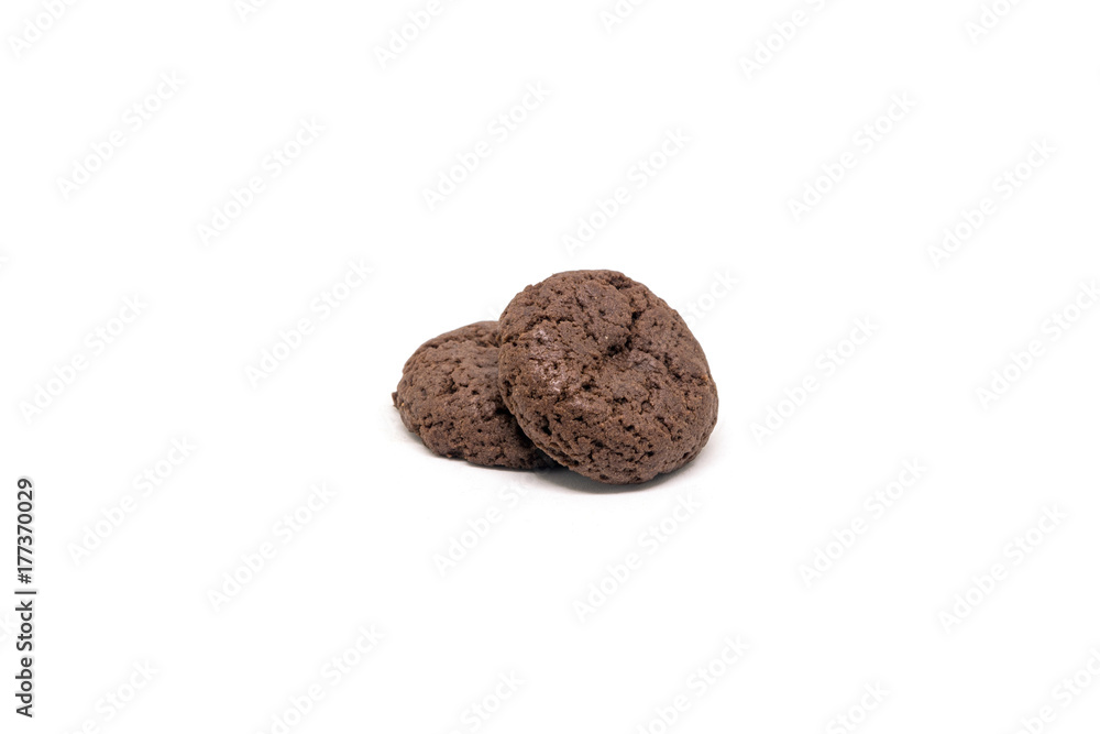 chocolate cookies isolated on white background chocolate cookies isolated on white background