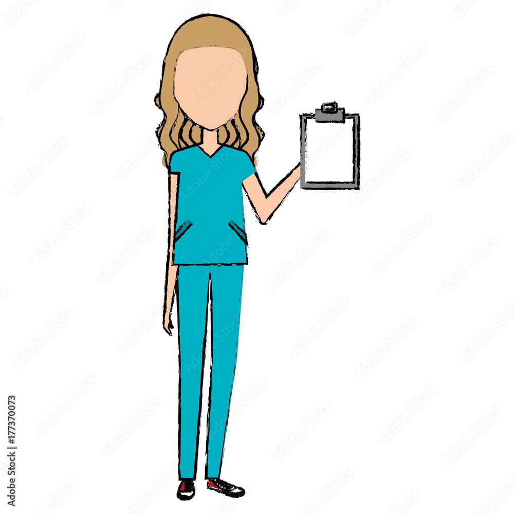 woman surgeon with medical order avatar character woman surgeon with medical order avatar character
