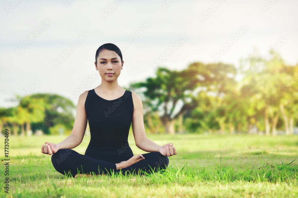 Beautiful women maintain health with yoga exercises. Beautiful women maintain health with yoga exercises.