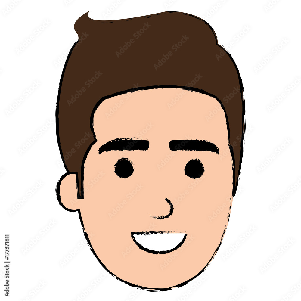 young man head avatar character young man head avatar character