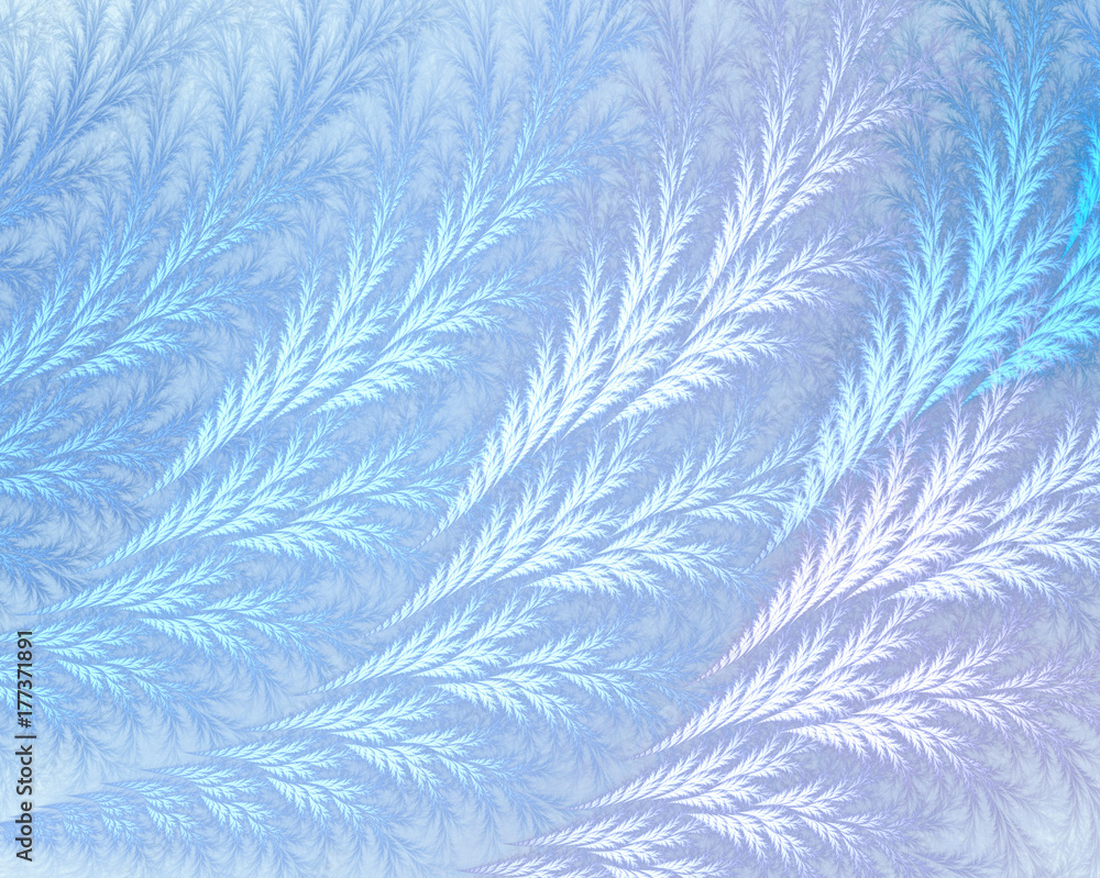 Obraz premium Abstract fractal background of frosty branches