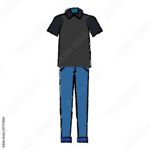 male casual clothes icon