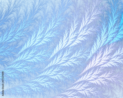 Abstract fractal background of frosty branches
