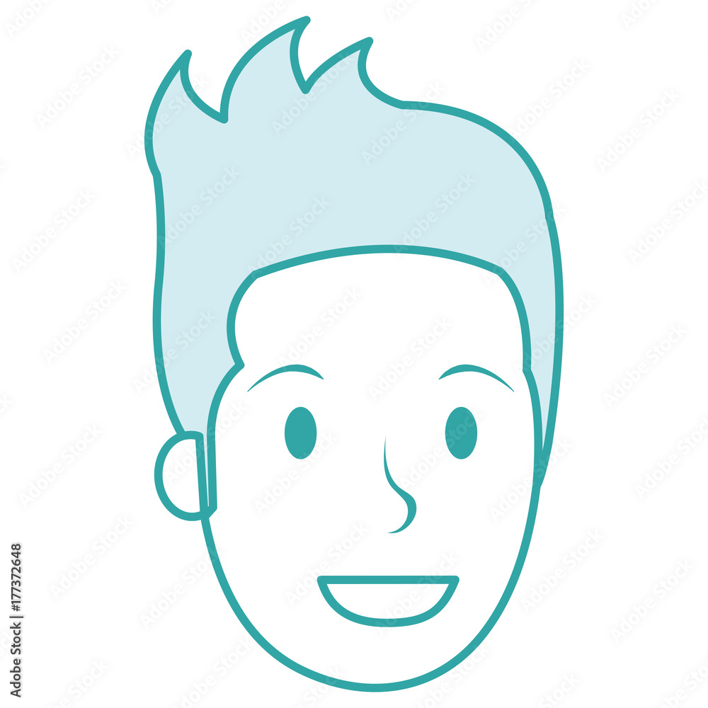 young man head avatar character young man head avatar character