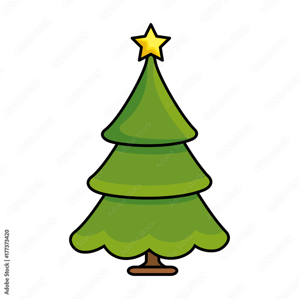Fototapeta premium merry christmas pine tree