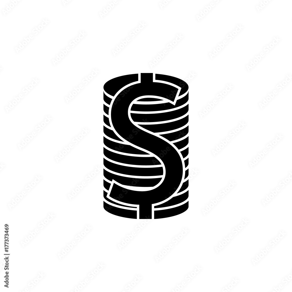 dollar coins icon dollar coins icon