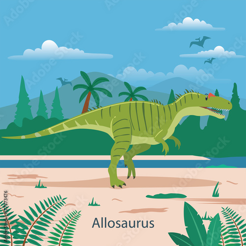 Allosaurus. Prehistoric animal