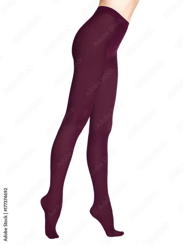Legs of beautiful girl in red tights Legs of beautiful girl in red tights