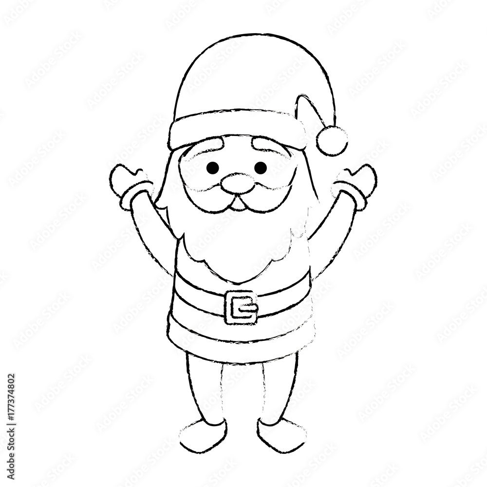Obraz premium cute santa claus character