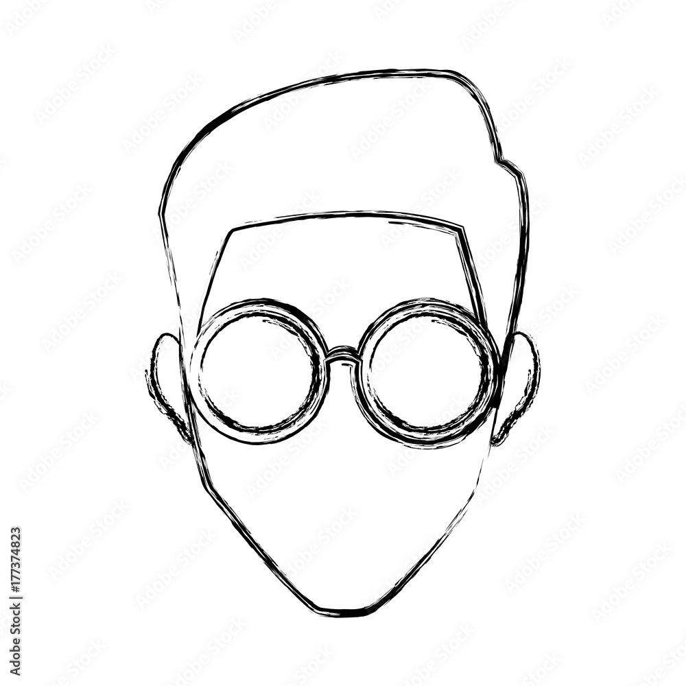 Man face with glasses icon vector illustration graphic design Man face with glasses icon vector illustration graphic design