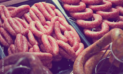 sausage assort on counter photo