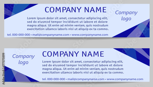 Banners, geometric templates. Bright blue abstract background, minimalistic design. Modern technology layout for advertising, marketing, business presentations. Flat graphic. Vector EPS10 illustration